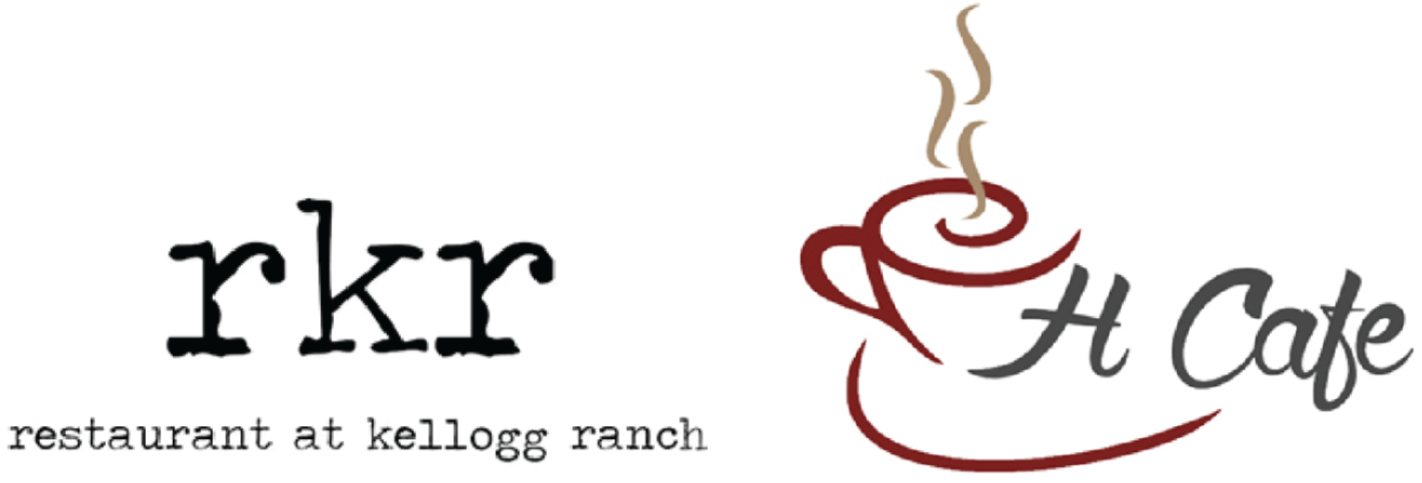 rkr restaurant at kellogg ranch. h cafe logos